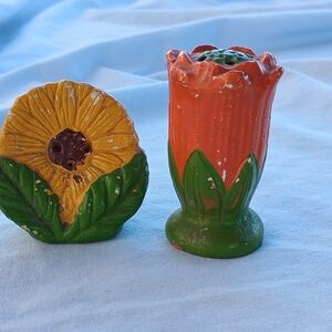 Vintage Flower Salt and Pepper Shakers